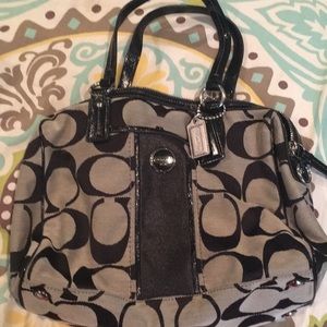 Coach black and gray purse